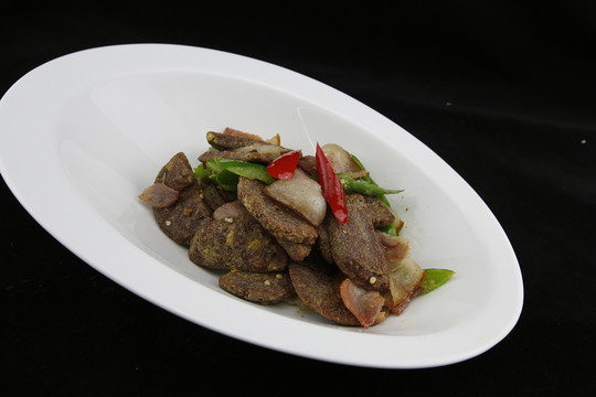 高粱粑炒臘肉