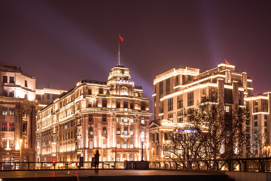 上海外灘古建筑 夜景