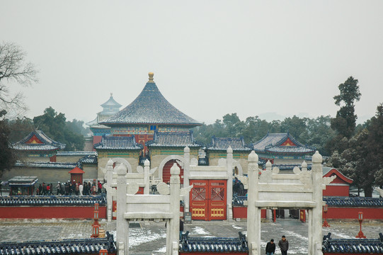 北京天壇公園冬日景觀