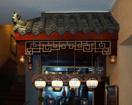餐館前臺(tái)裝飾