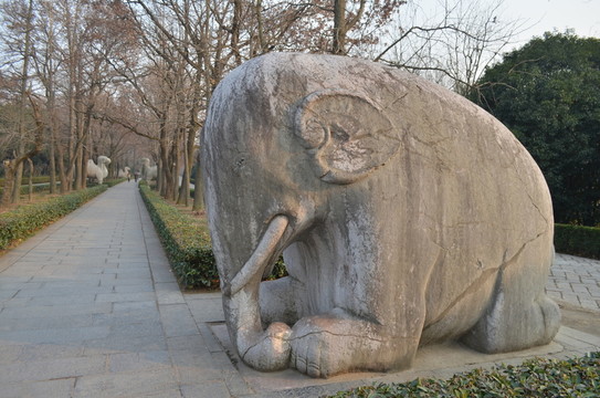 明孝陵石像