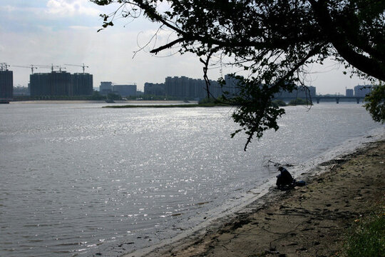 牡丹江畔 江畔公園 江畔建筑