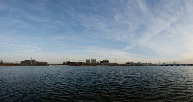金水湖冬季全景圖