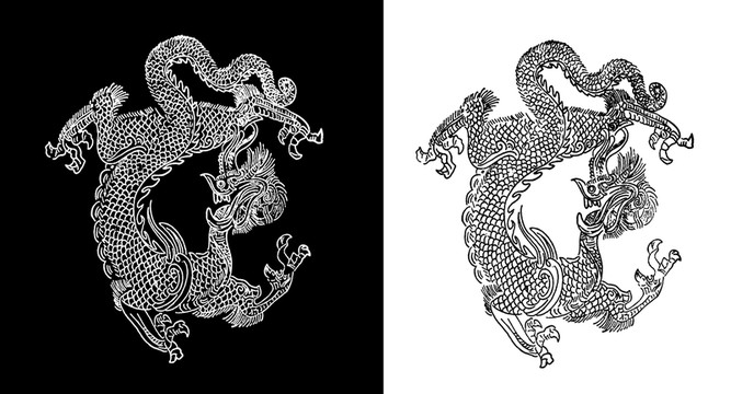 中國(guó)龍紋素材