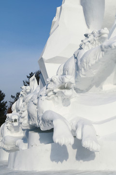 獵豹雪雕
