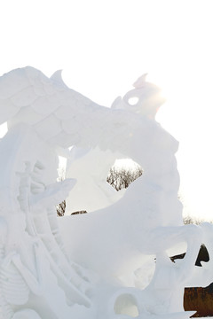 逆光雪雕