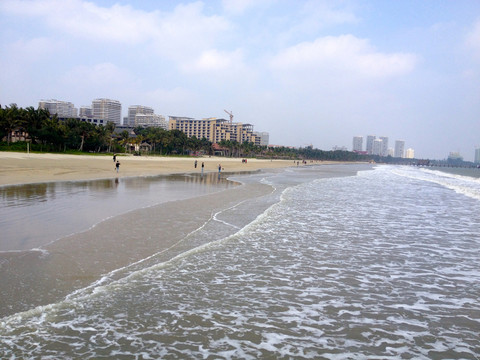 海南三亞文昌海邊的沙灘