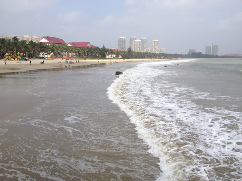 海南三亞文昌海邊的海灘