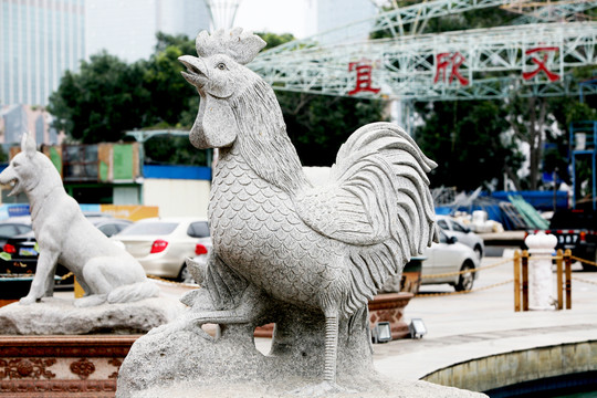 雕塑藝術(shù) 十二生肖 雞