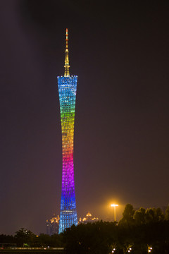 廣州新電視塔（小蠻）高清夜景圖