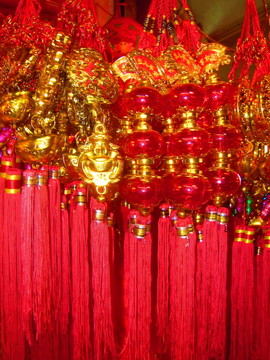 金元寶財神紅燈籠小掛件