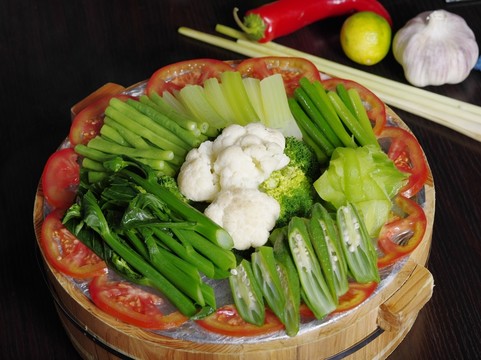 冰鎮(zhèn)時(shí)蔬 秋葵豆角芥蘭