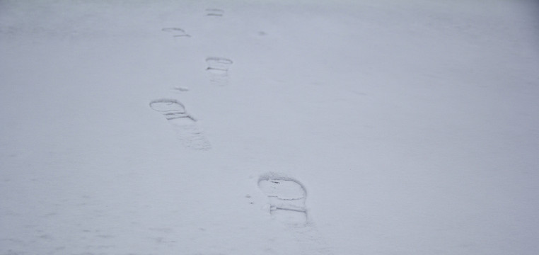 雪地上的腳印