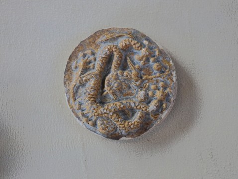 圓形古代陶器 紋飾 龍