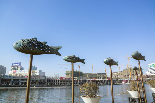 城市雕塑 景觀魚