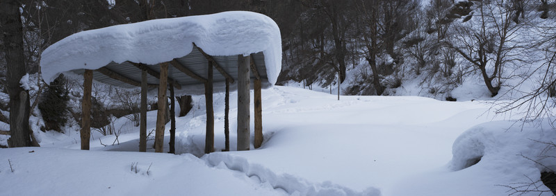 天山深處的雪景