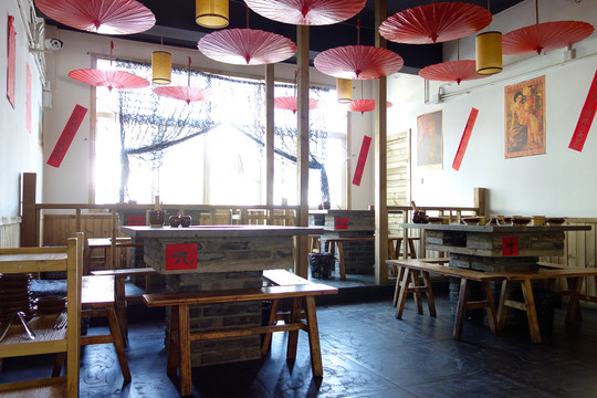 老灶火鍋店內(nèi)景