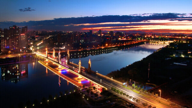 北京通州大運河全景