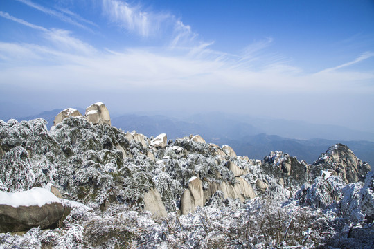 天柱山雪景