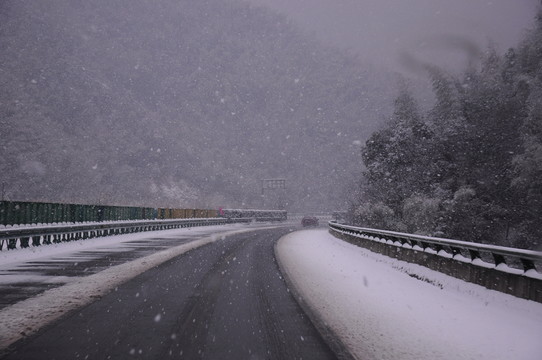 雪天高速公路