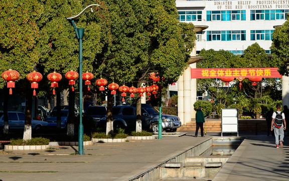 居民小區(qū)的紅燈籠
