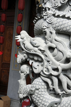 廈門(mén)進(jìn)明寺 石雕龍