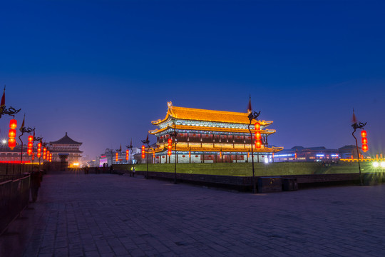 西安南門城樓夜景