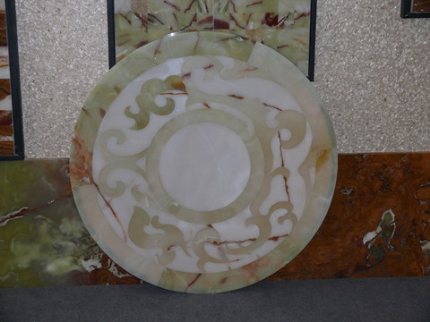 玉石拼花圓桌面