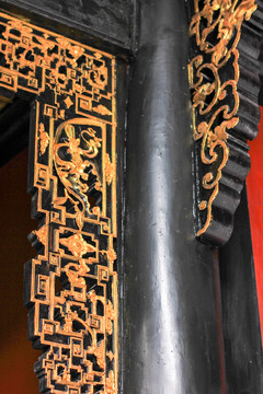 中國(guó)古建筑敘永春秋祠木雕