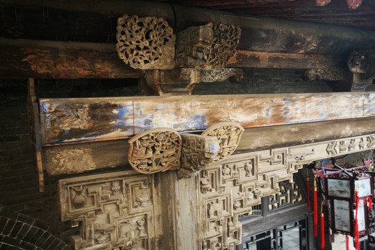 王家大院 中式古建筑 木雕