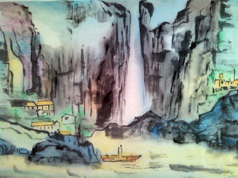 國(guó)畫 水墨 重彩 山水