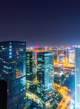 杭州錢江新城夜景