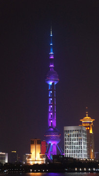 上海東方明珠電視塔夜景