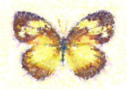 蝴蝶油畫(huà) 抽象畫(huà) 蝴蝶印花