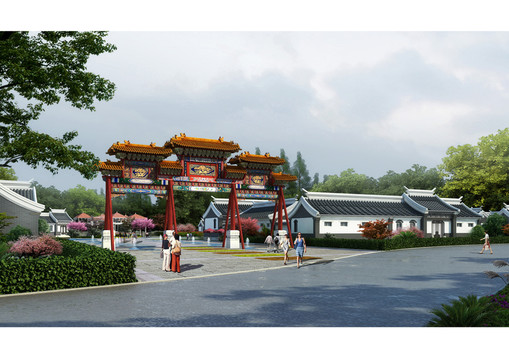 中國牌坊門樓