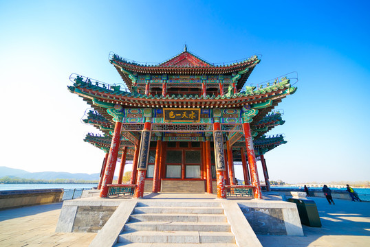 頤和園里的角亭