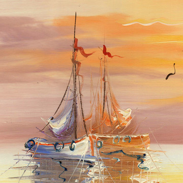 海景風(fēng)景油畫