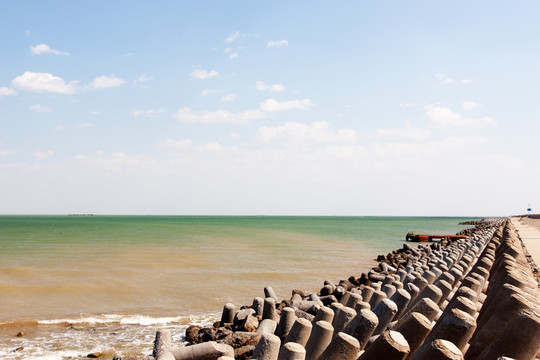 海邊防潮堤