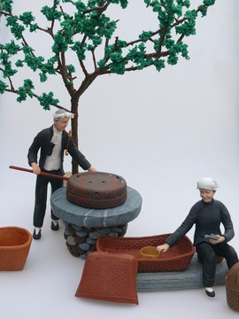 面塑農民勞作