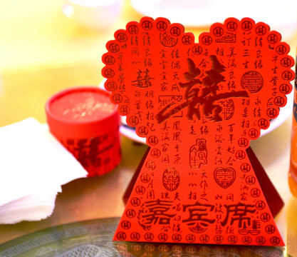 中國(guó)席位卡 貴賓席 婚宴座位卡