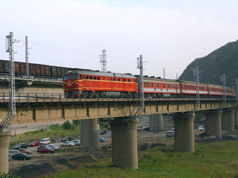 列車過禹門口黃河大橋