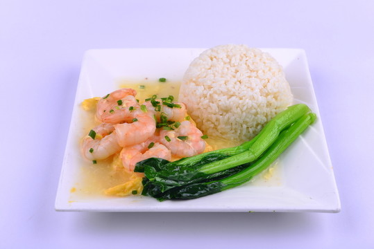 滑蛋蝦仁飯