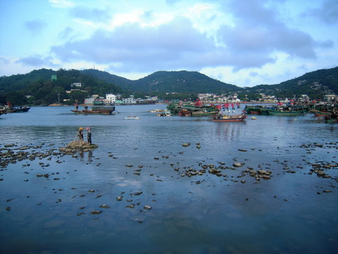 夾馬口水道與澳門路環(huán)島景色