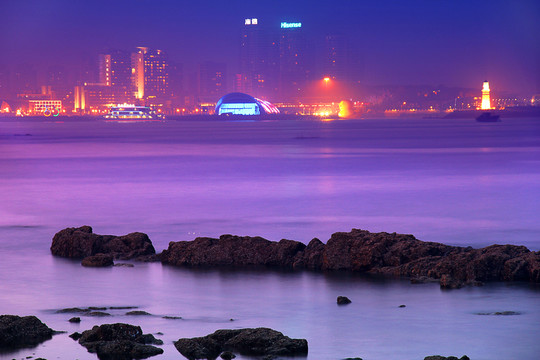 青島夜色海灘