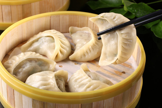 家常素蒸餃