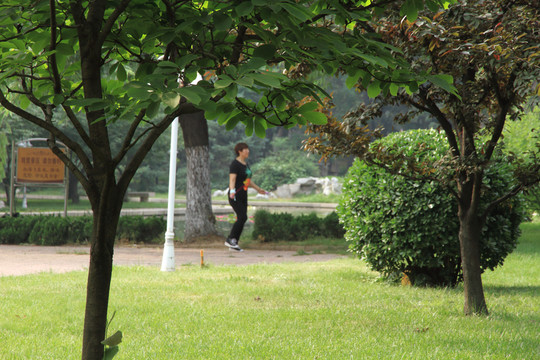 南郊賓館晨練者