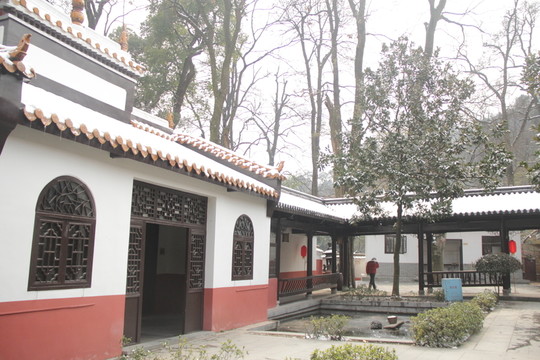 岳麓山麓山寺雪景