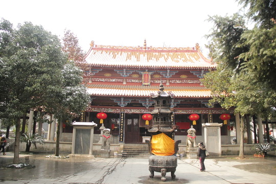 岳麓山麓山寺雪景