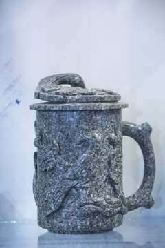 石雕茶杯