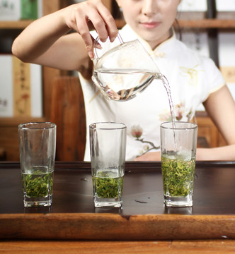 泡茶 綠茶 茶藝